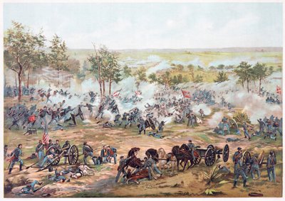 Battaglia di Gettysburg, pub. Kurz und Allison, 1891 da Paul Dominique Philippoteaux